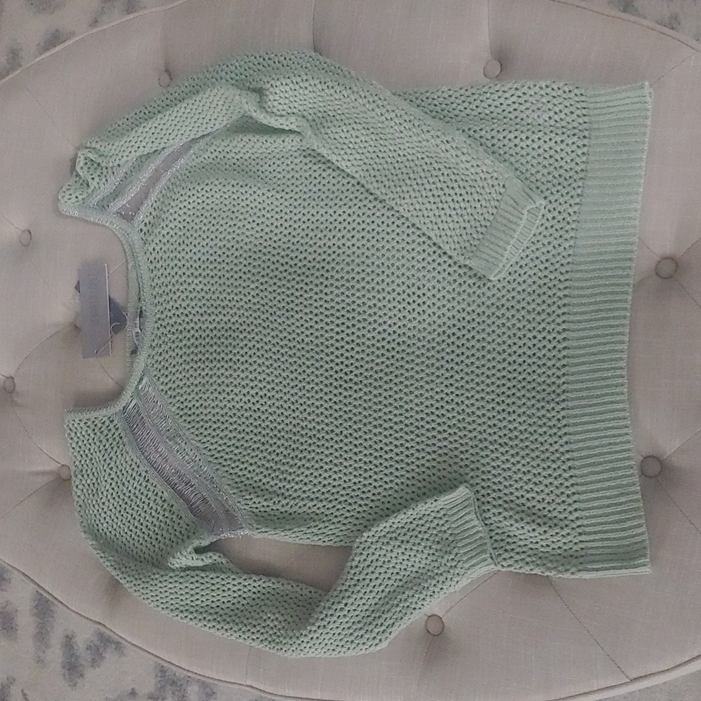 5/$25 Jennifer Lopez Kohls Sweater Fishnet Metallic XL